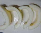 ゆうがおの鶏ひき肉あんかけ作り方1写真