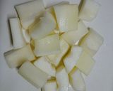ゆうがおの鶏ひき肉あんかけ作り方2写真