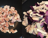 ささみと茄子のいちじくとブドウ酢の炒め物作り方4写真
