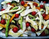 簡単☆鶏肉と野菜のオーブン焼き　ヘルシー作り方2写真