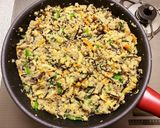 野菜たっぷり！ごま油香る主食おから。作り方6写真
