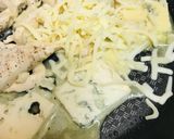 鶏肉と三大ブルーチーズソースのパスタ作り方3写真
