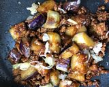 茄子と豚挽肉の甘味噌炒め＊ねぎ風味＊節約作り方5写真