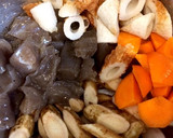 和煮物♪ごぼう蒟蒻人参ちくわで作り方1写真