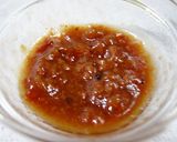 チンゲン菜とえのきとトマトの梅肉和え作り方1写真