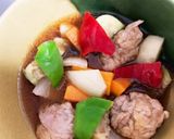 レンジで豚こま団子なす大根の甘酢煮作り方12写真
