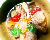 レンジで豚こま団子なす大根の甘酢煮作り方14写真