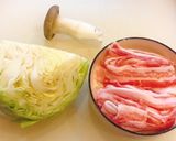 豚バラとキャベツのバター醤油炒め *☻*作り方1写真