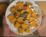 お弁当にレンジで簡単!かぼちゃ醤油バター作り方2写真