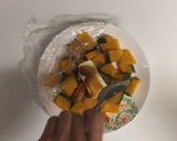 お弁当にレンジで簡単!かぼちゃ醤油バター作り方4写真
