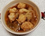 鳥団子とキャベツ入り 胃腸に優しいスープ作り方7写真