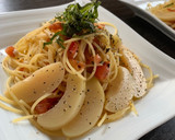 桃缶使い切り♡絶品！桃トマトの冷製パスタ作り方7写真