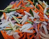 ごまが香ります✨ポークと野菜の細切り炒め作り方4写真