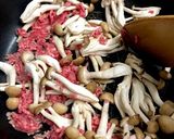 ピーマン、しめじ、ひき肉のカレー炒め作り方4写真