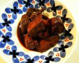 鶏レバーの赤ワインソース煮作り方4写真