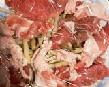 もやしとしめじレンジで豚平焼き風作り方5写真