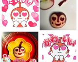 リンゴdeドキンちゃん&ばいきんまん♡作り方3写真