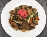糖質オフ☆乾燥こんにゃくパスタで焼きそば作り方13写真