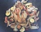 ベーコンとなすとズッキーニの和風パスタ作り方1写真