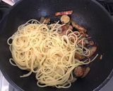 ベーコンとなすとズッキーニの和風パスタ作り方4写真