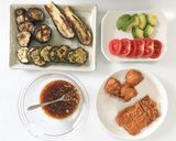 夏野菜を使ったヘルシーチキンバーガー作り方7写真