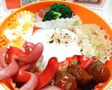 ま〜るいお弁当箱への挑戦作り方6写真