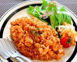 炊飯器で簡単★もち麦入りチキンライス作り方6写真