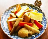 麺つゆで*薄揚げ・筍・牛蒡の煮物*簡単作り方4写真