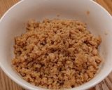 うちの三色丼/鶏そぼろ丼/あまったそぼろ作り方2写真