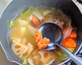 鯖缶とゴロゴロ野菜のお味噌汁作り方5写真