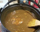 ハンバーグの煮込みカレー味作り方5写真