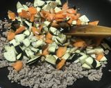 茄子とピーマン、ひき肉の辛みそ炒め作り方4写真