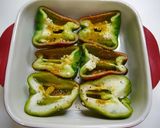 簡単！ピーマンのカレーチーズ焼き作り方2写真