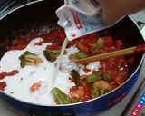 海老とブロッコリーのトマトクリームパスタ作り方11写真