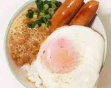 納豆ウインナーごはん♬時短丼♥簡単朝食作り方42写真