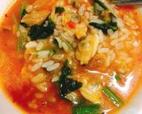 トマト煮の残りソースで韓国風雑炊作り方3写真