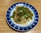 梅とオクラのパスタ作り方7写真