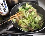 簡単!酢:麺つゆ=1:1 豚と野菜炒め作り方2写真