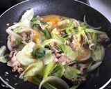 簡単!酢:麺つゆ=1:1 豚と野菜炒め作り方3写真