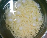 （お洒落）桃と生ハムとナスの冷製パスタ作り方6写真