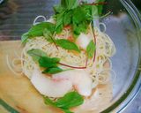 （お洒落）桃と生ハムとナスの冷製パスタ作り方9写真
