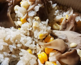トウモロコシとまいたけの炊き込みご飯作り方5写真
