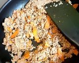 コンソメ出し材料の肉と野菜でキーマカレー作り方4写真