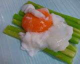 茹でアスパラと温泉卵のオーロラソース風作り方5写真