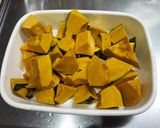 保育園給食★かぼちゃの炒め煮作り方2写真