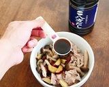 レンチン！甘辛さつまいもとしめじの豚丼作り方17写真