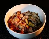 レンチン！甘辛さつまいもとしめじの豚丼作り方24写真