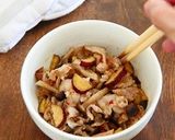 レンチン！甘辛さつまいもとしめじの豚丼作り方25写真