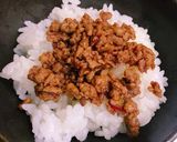 のせるけ♪お昼ご飯に♪麻婆風 肉味噌丼作り方2写真