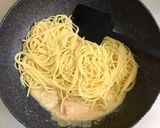 とろ～り半熟卵で濃厚♡たらこパスタ作り方4写真